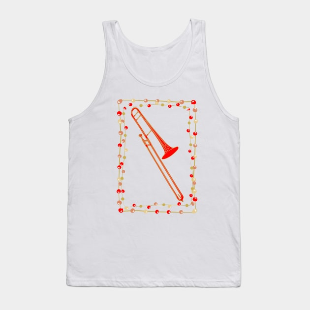 Christmas Trombone Tank Top by AngelFlame